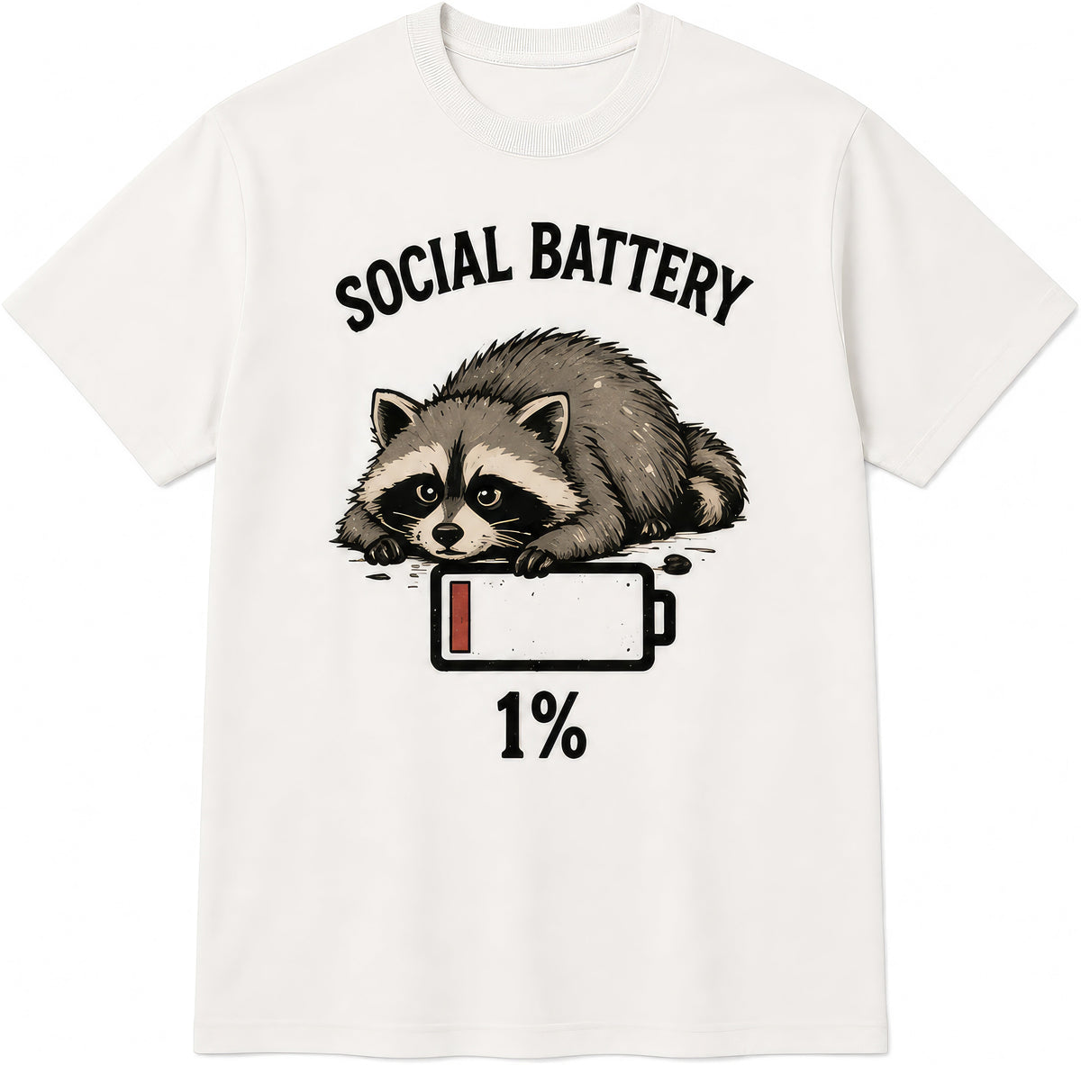 Social Battery 1% rude t-shirt