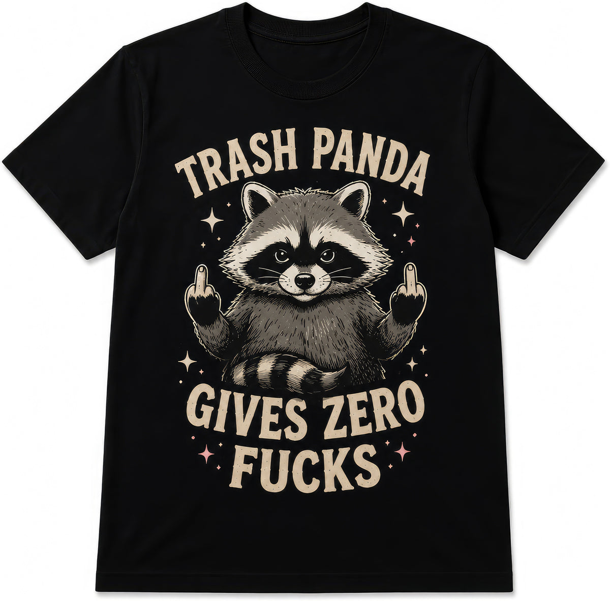 Trash Panda Gives Zero Fucks rude t-shirt